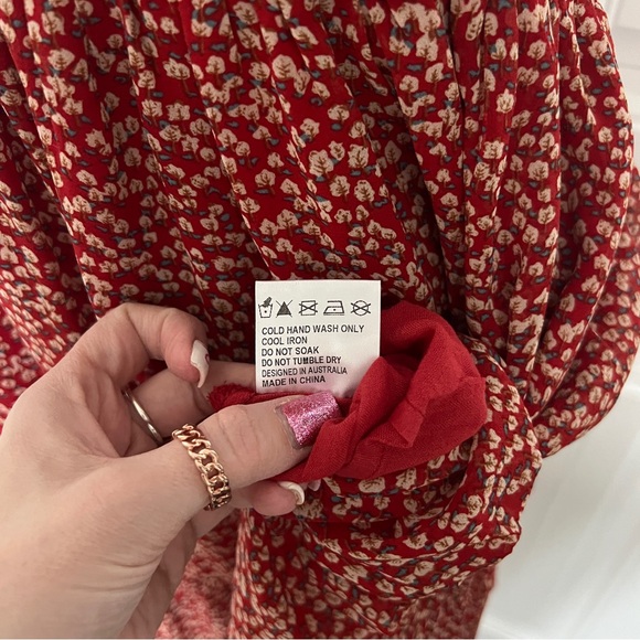 Princess Polly Red Sundress with Spaghetti Straps and Sleeveless Design - Picture 9 of 10